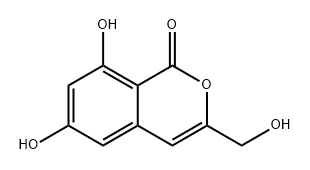 1H-2-Benzopyran-1-one, 6,8-dihydroxy-3-(hydroxymethyl)- Structure