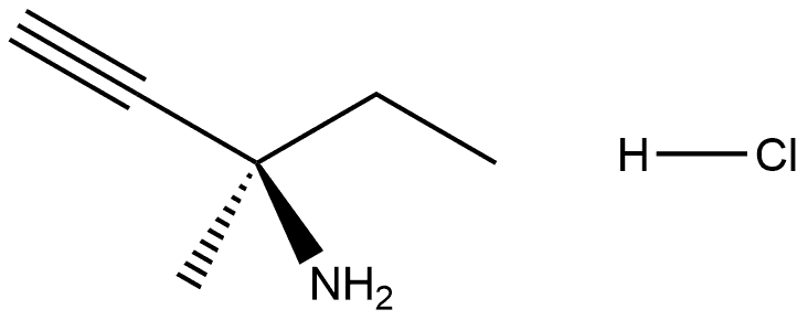 (R)-3-methylpent-1-yn-3-amine hydrochloride Structure