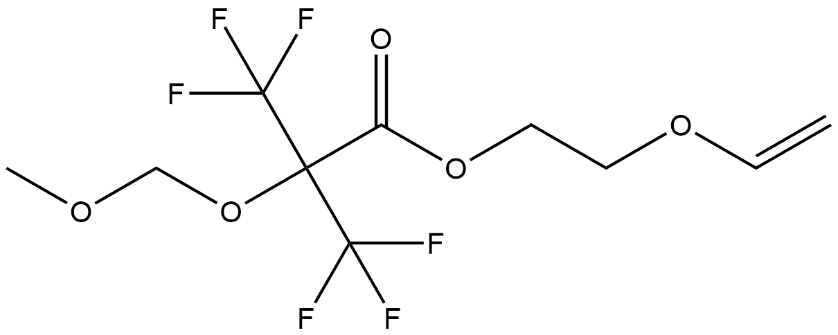 2-(Ethenyloxy)ethyl 3,3,3-trifluoro-2-(methoxymethoxy)-2-(trifluoromethyl)propanoate (ACI) Structure