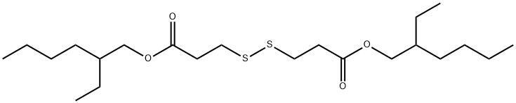 Propanoic acid, 3,3'-dithiobis-, 1,1'-bis(2-ethylhexyl) ester Structure