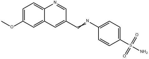 4-(((6-Methoxyquinolin-3-yl)methylene)amino)benzenesulfonamide Structure