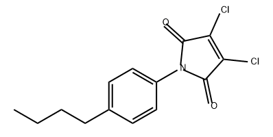 1H-Pyrrole-2,5-dione, 1-(4-butylphenyl)-3,4-dichloro- Structure