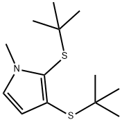 1H-Pyrrole, 2,3-bis[(1,1-dimethylethyl)thio]-1-methyl- 구조식 이미지