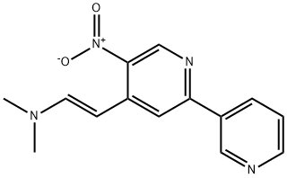 Ethenamine, N,N-dimethyl-2-(5-nitro[2,3'-bipyridin]-4-yl)-, (1E)- 구조식 이미지