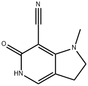 1H-Pyrrolo[3,2-c]pyridine-7-carbonitrile, 2,3,5,6-tetrahydro-1-methyl-6-oxo- Structure