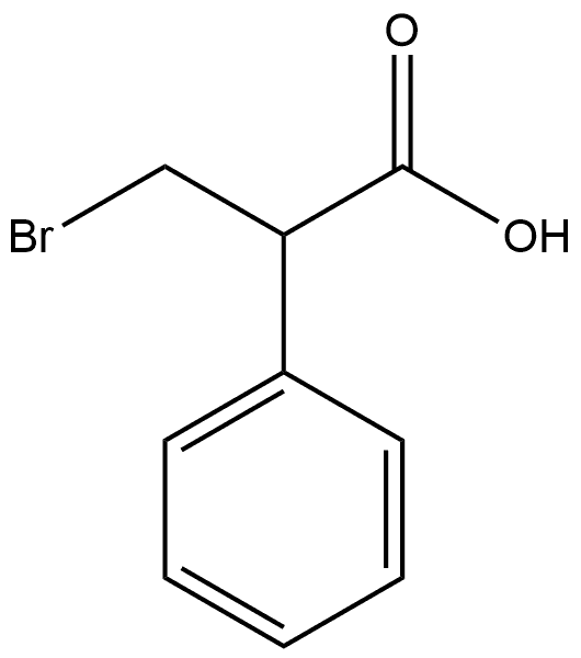 Benzeneacetic acid, α-(bromomethyl)-, (+)- 구조식 이미지