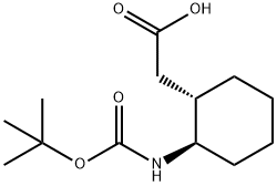 N-Boc-2-((1S,2R)-2-aminocyclohexyl)acetic acid Structure