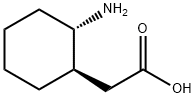 Cyclohexaneacetic acid, 2-amino-, (1R,2S)- Structure