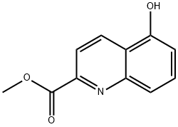 2-Quinolinecarboxylic acid, 5-hydroxy-, methyl ester Structure