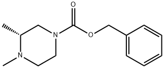 1-Piperazinecarboxylic acid, 3,4-dimethyl-, phenylmethyl ester, (3R)- Structure