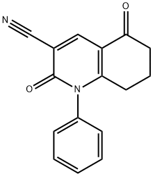 2,5-Dioxo-1-phenyl-1,2,5,6,7,8-hexahydroquinoline-3-carbonitrile 구조식 이미지