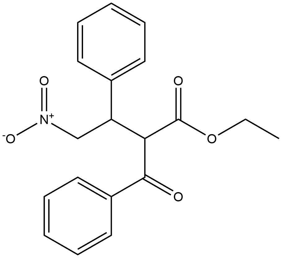 Benzenepropanoic acid, α-benzoyl-β-(nitromethyl)-, ethyl ester 구조식 이미지