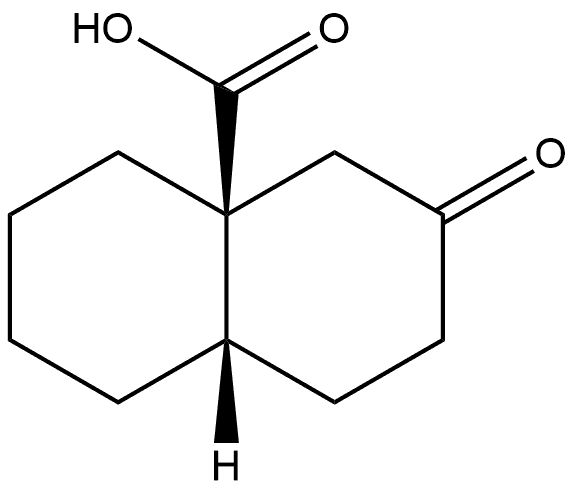 (4aR,8aR)-3-oxo-decahydronaphthalene-4a-carboxylic acid Structure