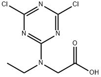 Glycine, N-(4,6-dichloro-1,3,5-triazin-2-yl)-N-ethyl- Structure