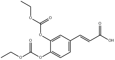 (2E)-3-[3,4-Bis[(ethoxycarbonyl)oxy]phenyl]-2-propenoic acid Structure