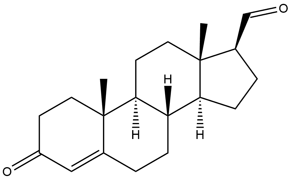 Androst-4-ene-17-carboxaldehyde, 3-oxo-, (17β)- Structure