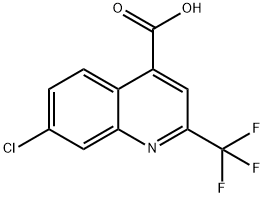 7-Chloro-2-(trifluoromethyl)quinoline-4-carboxylic acid 구조식 이미지