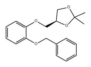 1,3-Dioxolane, 2,2-dimethyl-4-[[2-(phenylmethoxy)phenoxy]methyl]-, (4S)- Structure