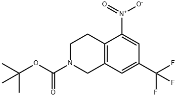 2(1H)-Isoquinolinecarboxylic acid, 3,4-dihydro-5-nitro-7-(trifluoromethyl)-, 1,1-dimethylethyl ester Structure