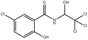 Benzamide, 5-chloro-2-hydroxy-N-(2,2,2-trichloro-1-hydroxyethyl)- Structure