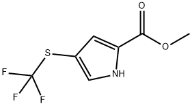 1H-Pyrrole-2-carboxylic acid, 4-[(trifluoromethyl)thio]-, methyl ester 구조식 이미지