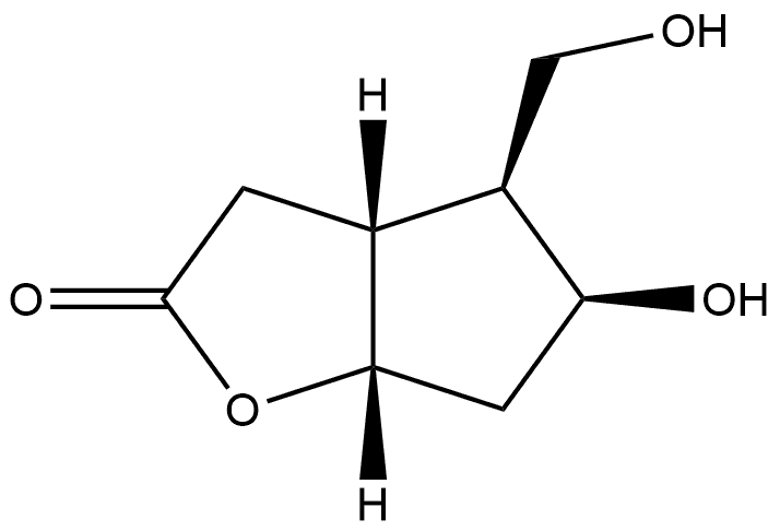 2H-Cyclopenta[b]furan-2-one, hexahydro-5-hydroxy-4-(hydroxymethyl)-, [3aR-(3aα,4α,5α,6aα)]- (9CI) Structure