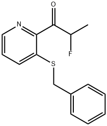 1-Propanone, 2-fluoro-1-[3-[(phenylmethyl)thio]-2-pyridinyl]- Structure
