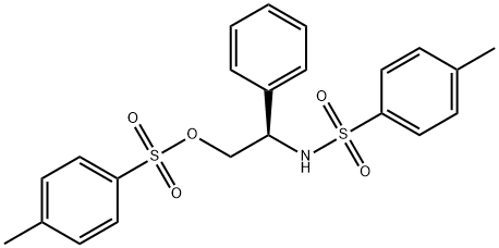 Benzenesulfonamide, 4-methyl-N-[(1R)-2-[[(4-methylphenyl)sulfonyl]oxy]-1-phenylethyl]- 구조식 이미지