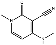 3-Pyridinecarbonitrile, 1,2-dihydro-1-methyl-4-(methylamino)-2-oxo- Structure