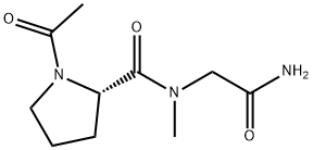 Glycinamide, 1-acetyl-L-prolyl-N-methyl- Structure