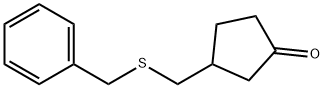 Cyclopentanone, 3-[[(phenylmethyl)thio]methyl]- Structure
