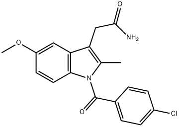1H-Indole-3-acetamide, 1-(4-chlorobenzoyl)-5-methoxy-2-methyl- 구조식 이미지