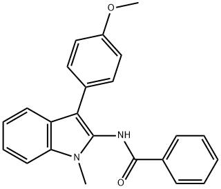 N-(3-(4-Methoxyphenyl)-1-methyl-1H-indol-2-yl)benzamide Structure