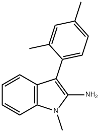 3-(2,4-Dimethylphenyl)-1-methyl-1H-indol-2-amine 구조식 이미지