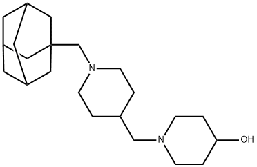 4-Piperidinol, 1-[[1-(tricyclo[3.3.1.13,7]dec-1-ylmethyl)-4-piperidinyl]methyl]- 구조식 이미지