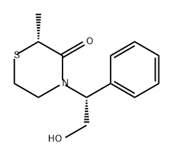 3-Thiomorpholinone, 4-[(1R)-2-hydroxy-1-phenylethyl]-2-methyl-, (2R)- 구조식 이미지