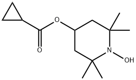 Cyclopropanecarboxylic acid, 1-hydroxy-2,2,6,6-tetramethyl-4-piperidinyl ester Structure