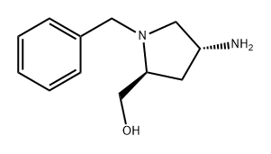 2-Pyrrolidinemethanol, 4-amino-1-(phenylmethyl)-, (2S,4R)- Structure