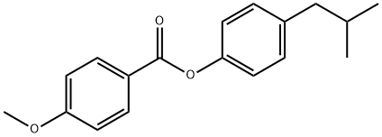 Benzoic acid, 4-methoxy-, 4-(2-methylpropyl)phenyl ester Structure