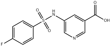 5-(4-fluorobenzenesulfonamido)pyridine-3-carboxylic acid Structure