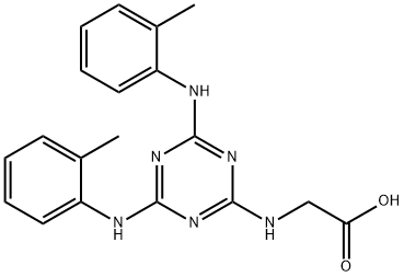 Glycine, N-[4,6-bis[(2-methylphenyl)amino]-1,3,5-triazin-2-yl]- Structure