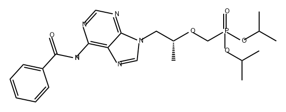 Phosphonic acid, [[(1R)-2-[6-(benzoylamino)-9H-purin-9-yl]-1-methylethoxy]methyl]-, bis(1-methylethyl) ester (9CI) Structure