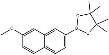 1,3,2-Dioxaborolane, 2-(7-methoxy-2-naphthalenyl)-4,4,5,5-tetramethyl- Structure