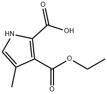 1H-Pyrrole-2,3-dicarboxylic acid, 4-methyl-, 3-ethyl ester 구조식 이미지