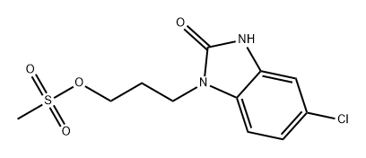 2H-Benzimidazol-2-one, 5-chloro-1,3-dihydro-1-[3-[(methylsulfonyl)oxy]propyl]- 구조식 이미지