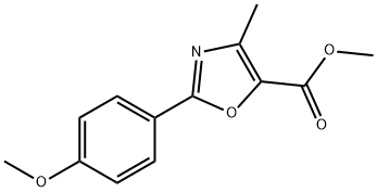 2-(4-Methoxyphenyl)-4-methyl-5-oxazole-carboxylic acid methyl ester Structure