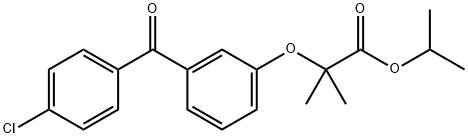 Propanoic acid, 2-[3-(4-chlorobenzoyl)phenoxy]-2-methyl-, 1-methylethyl ester Structure