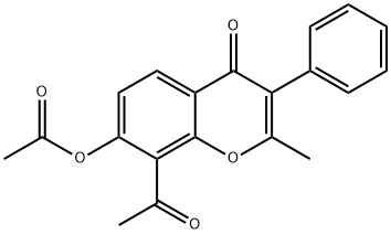 8-Acetyl-2-methyl-4-oxo-3-phenyl-4H-chromen-7-yl acetate 구조식 이미지