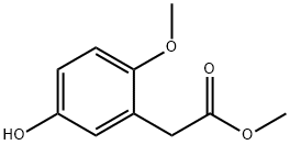 Benzeneacetic acid, 5-hydroxy-2-methoxy-, methyl ester 구조식 이미지