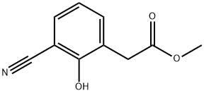 Benzeneacetic acid, 3-cyano-2-hydroxy-, methyl ester Structure